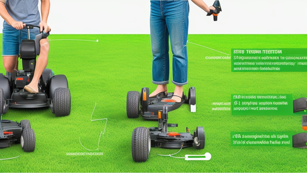 Lépésről lépésre fűnyíró magasságbeállítási útmutató központi kar és egyedi kerékbeállítás demonstrációval