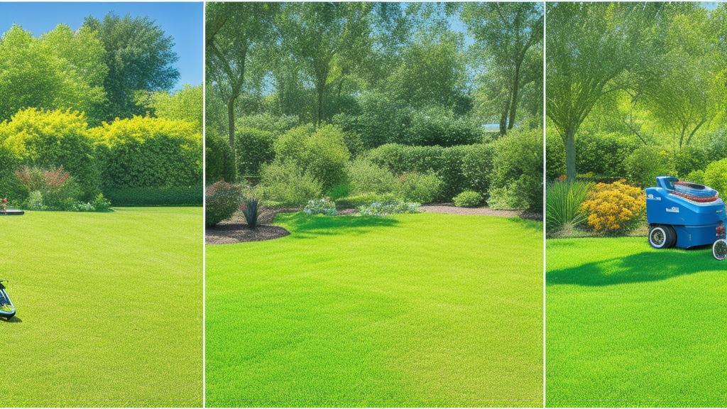 Osztott képernyős összehasonlítás akkumulátoros és vezetékes fűnyíró manőverezhetőségéről kerti akadályok között